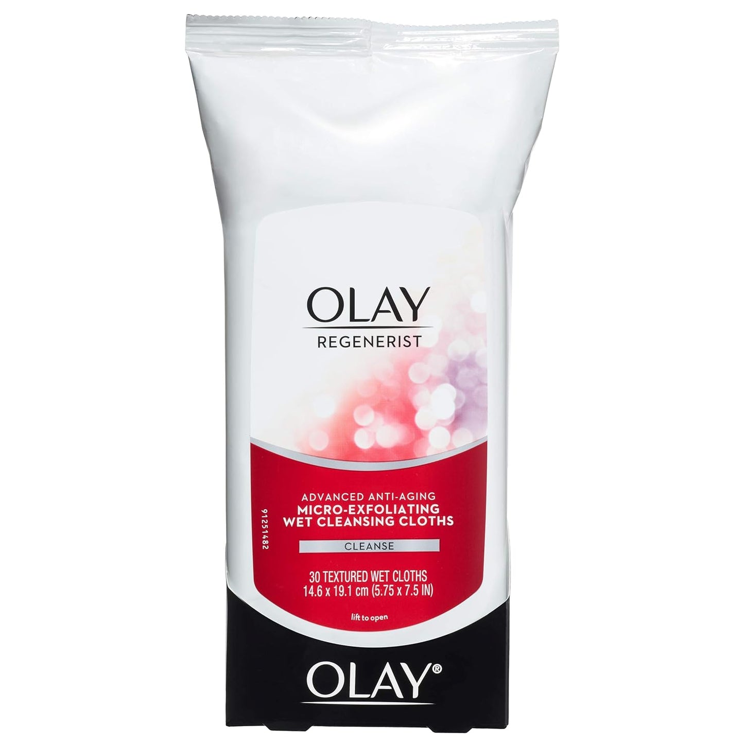 Olay Makeup Remover Wipes, Regenerist Micro-Exfoliating Wet Cleansing Cloths, Facial Cleanser for Women - Exfoliates, Refreshes, Smooths Texture, Travel Approved, 30 ct - 3 Pack